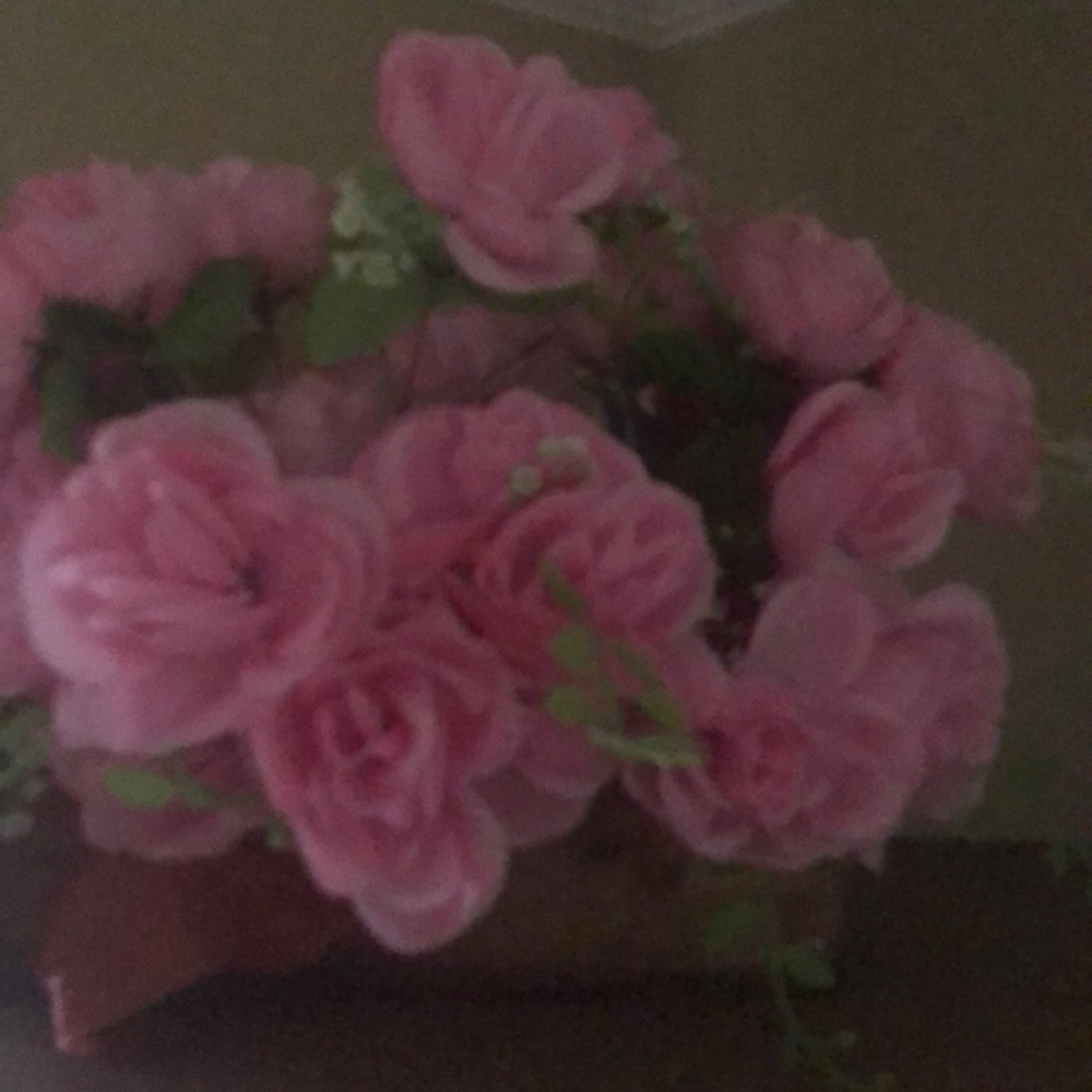 Flower Arrangement in sewing Box Drawer!